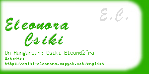 eleonora csiki business card
